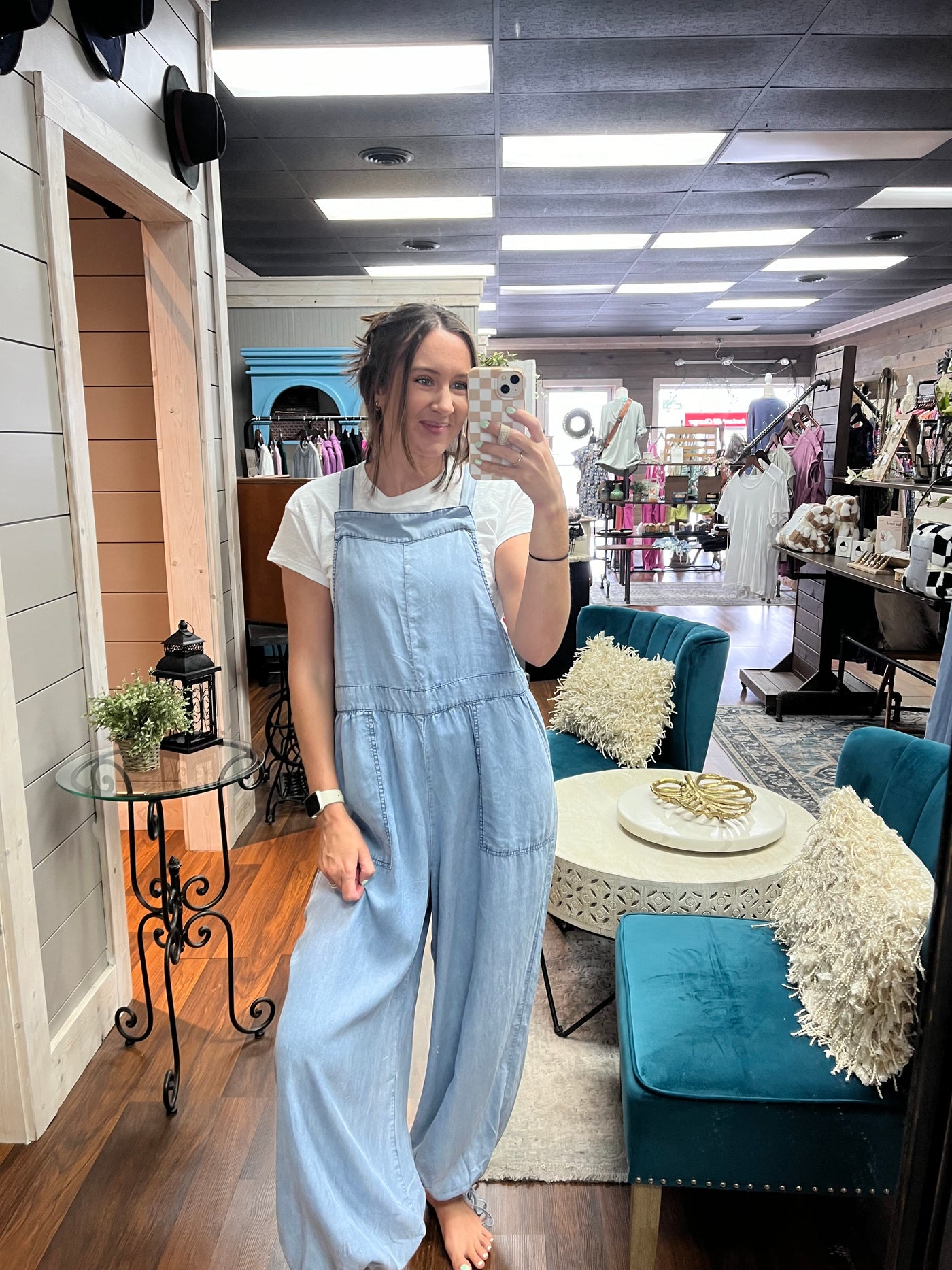 Chambray Overalls