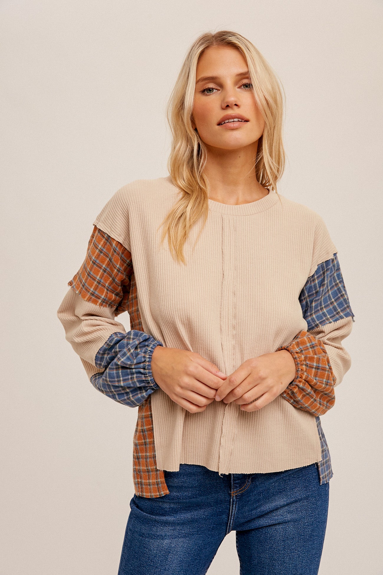 Got It All Plaid Top