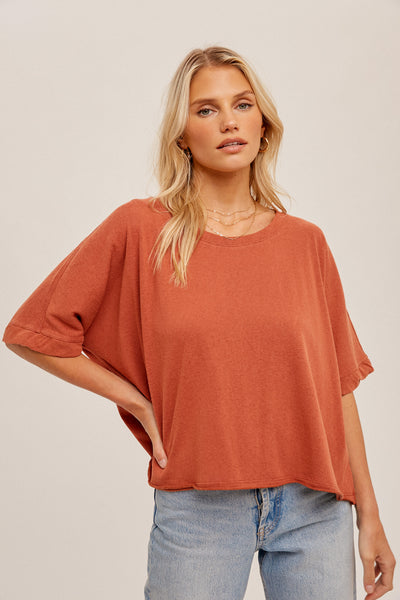 Lovely Moments Rust Top