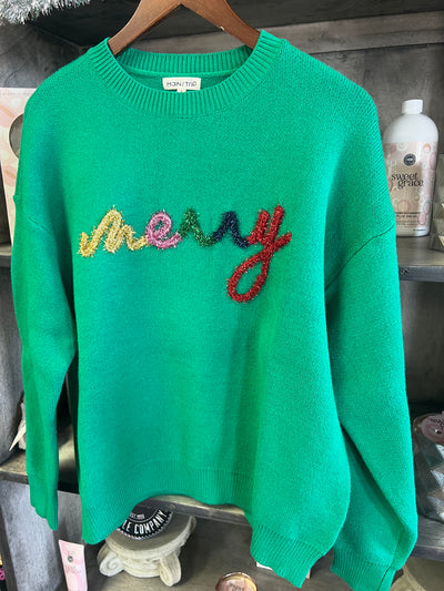 Merry Christmas Sweater (Green)