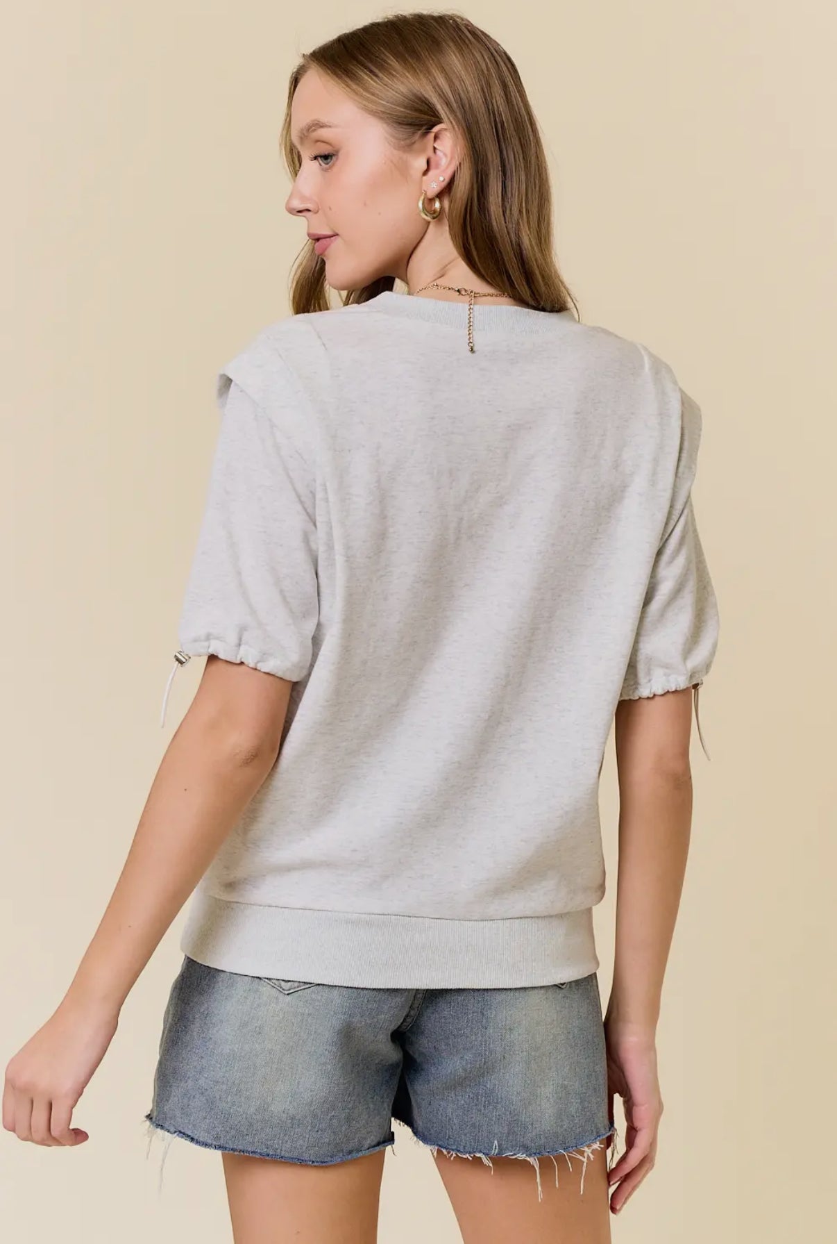 Grey French Terry Top