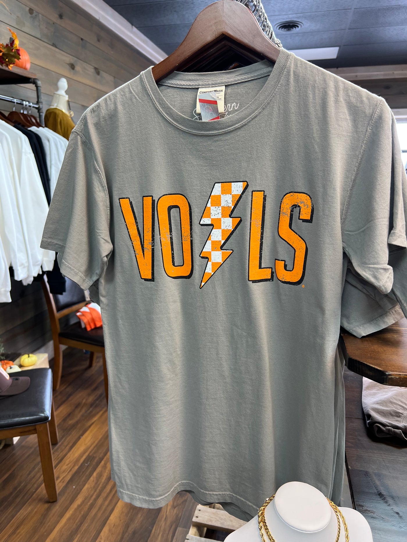 Vols Checkerboard Lightning Bolt Tee