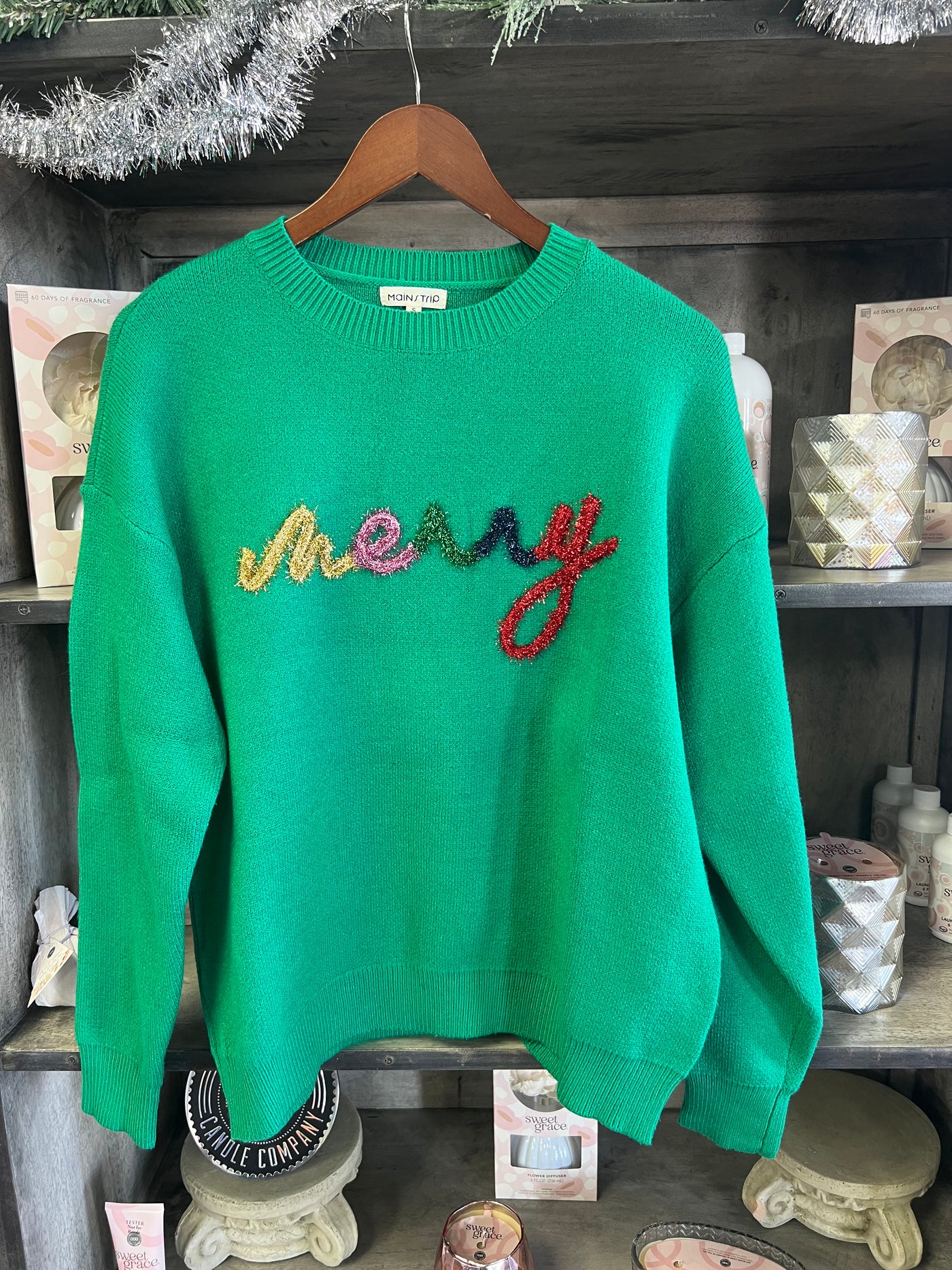 Merry Christmas Sweater (Green)