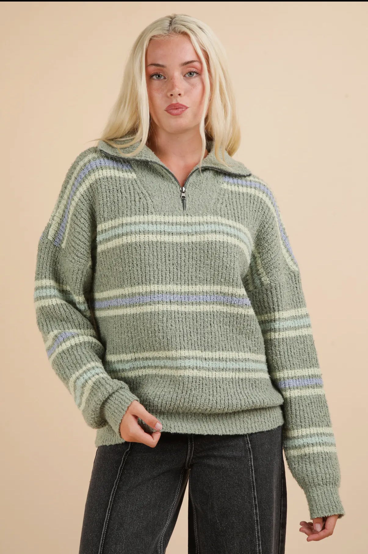 By The Fire Stripe Sweater