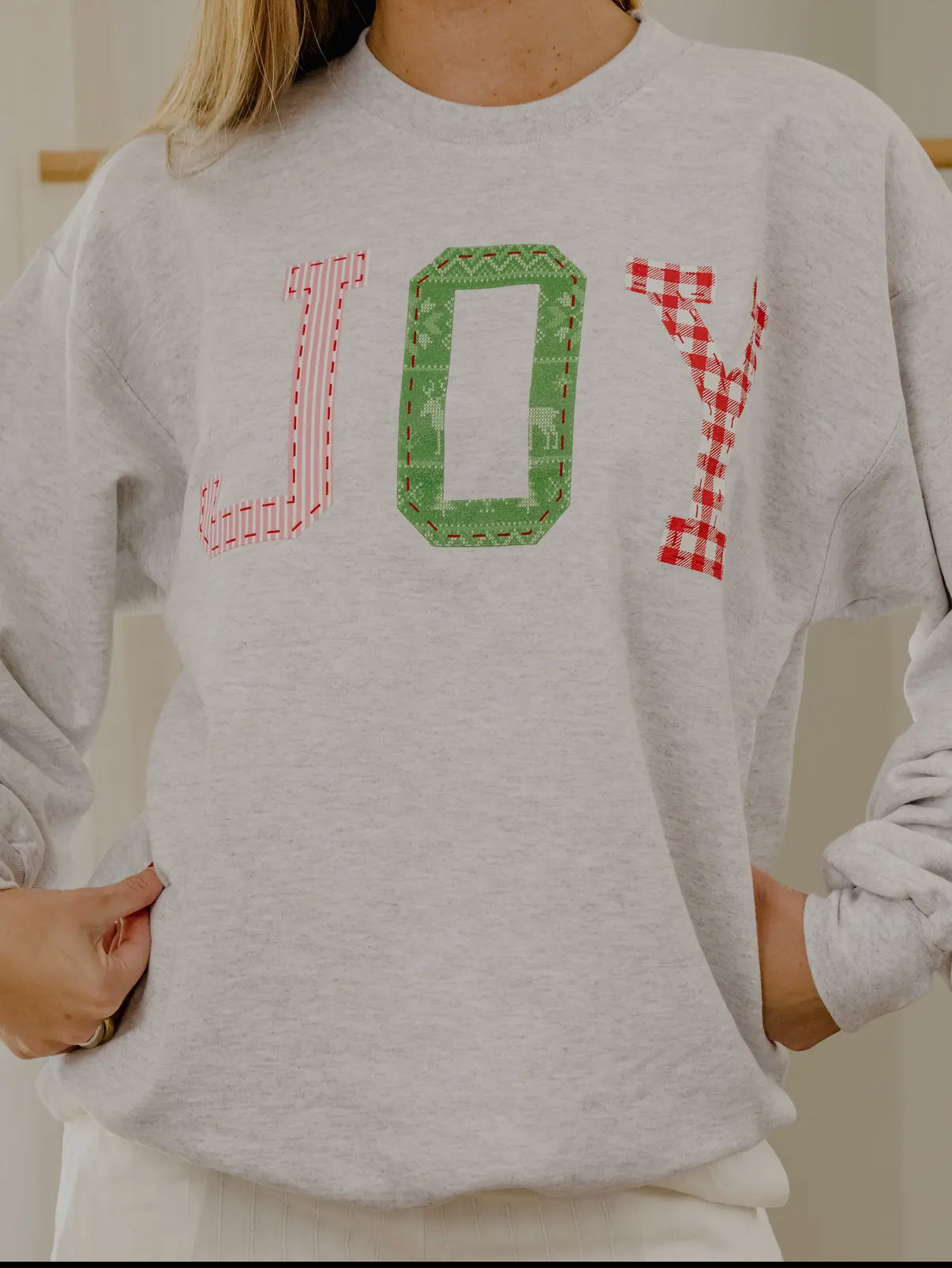 Joy Quilted Christmas Sweatshirt