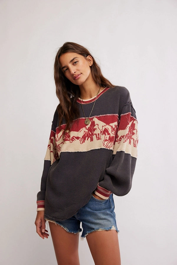 Free People Big Sky Graphic (Red Combo)