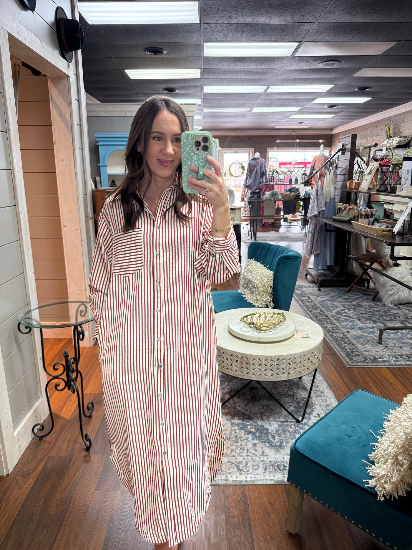 Rust Stripe Dress