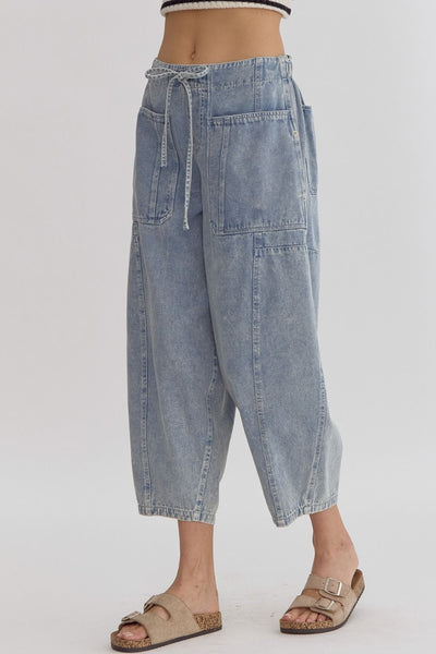 Light Blue Utility Style Pants