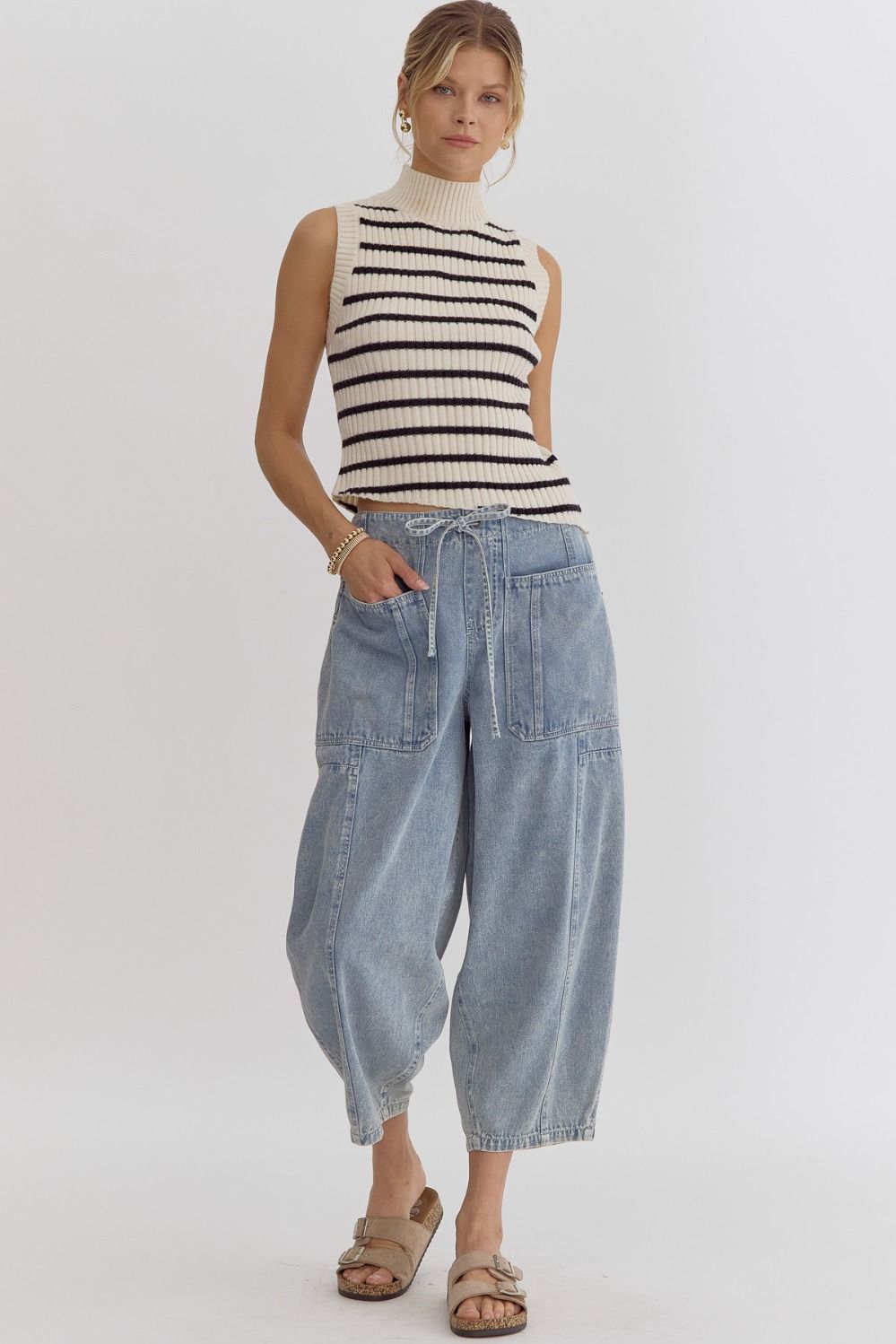 Light Blue Utility Style Pants