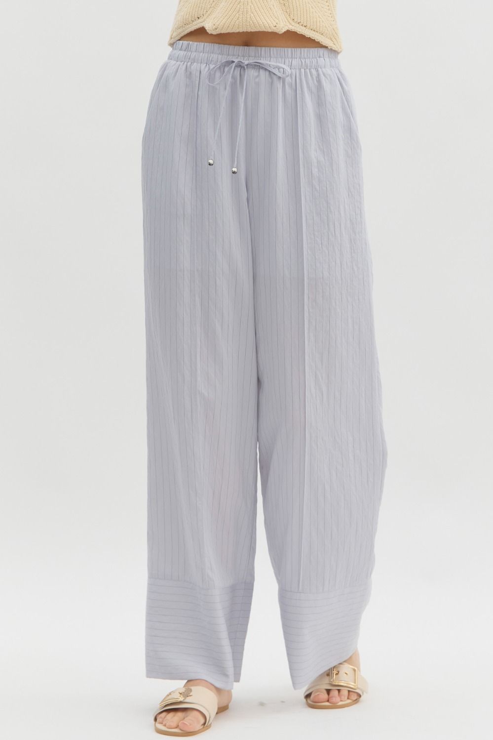 Dusty Blue Stripe Pants