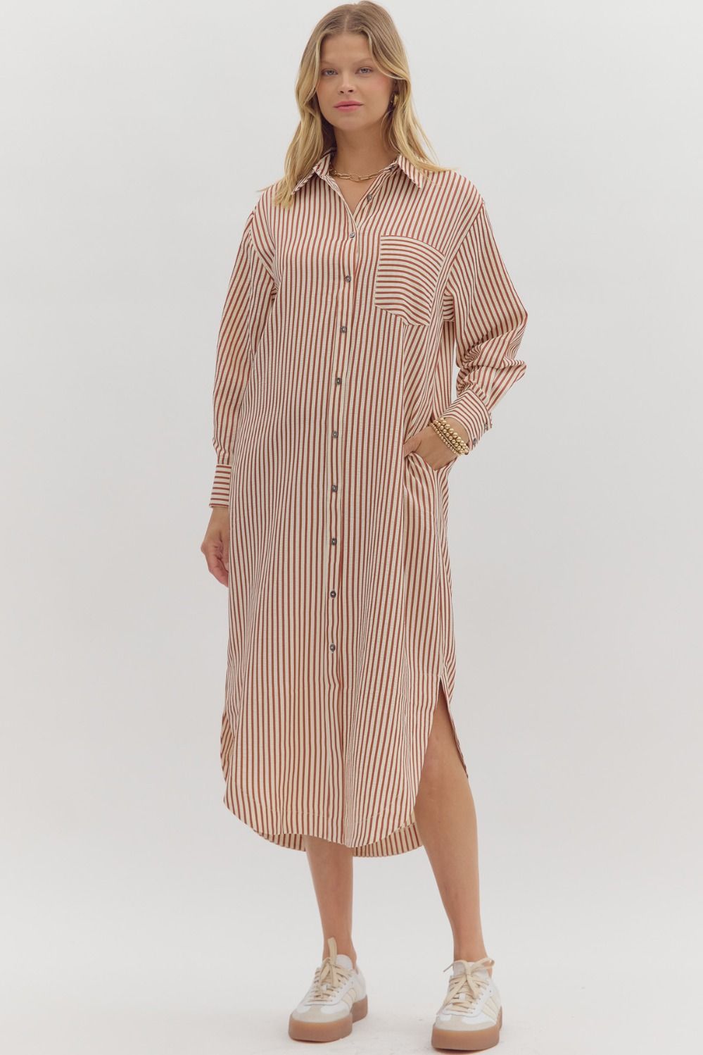 Rust Stripe Dress