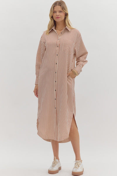 Rust Stripe Dress