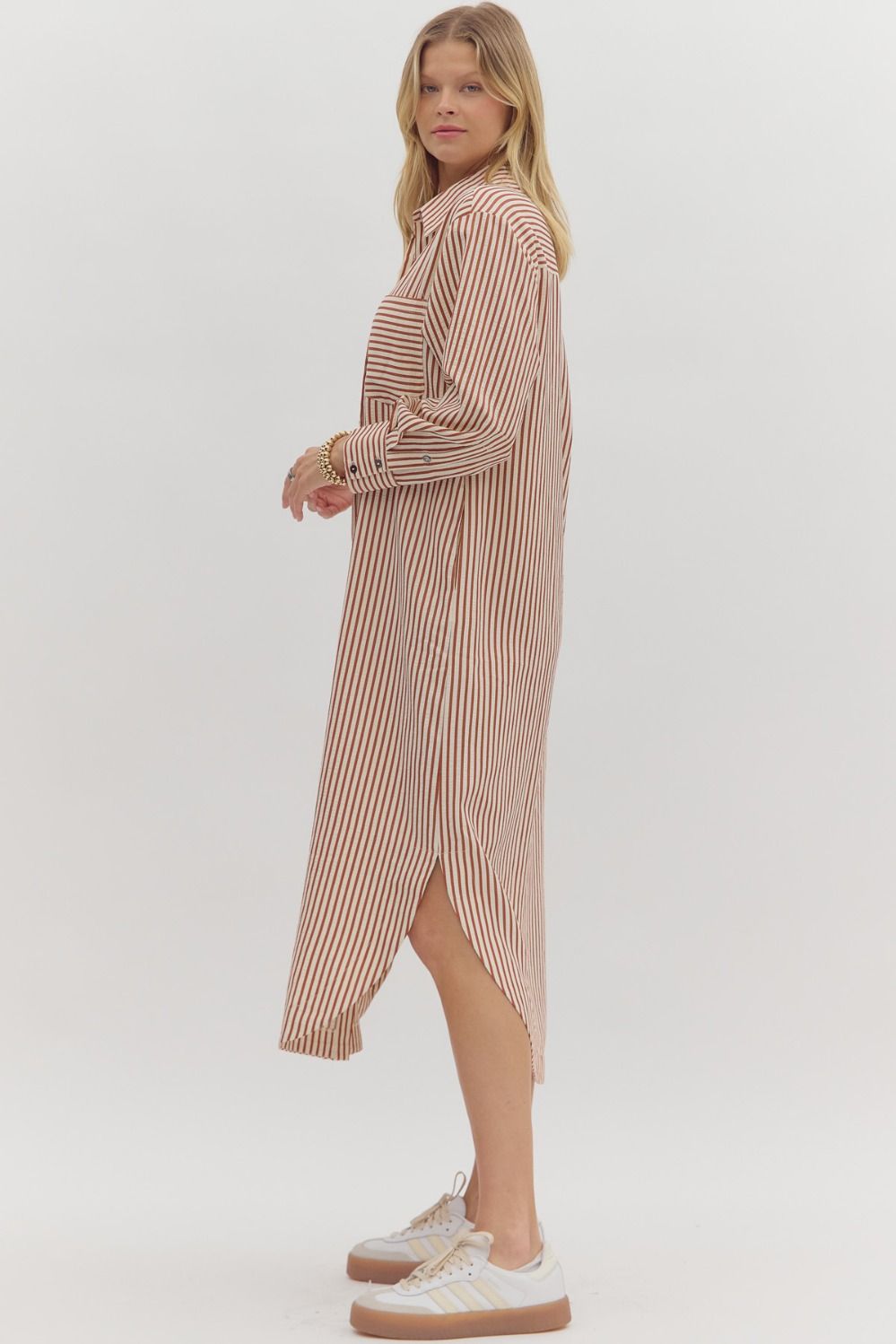 Rust Stripe Dress