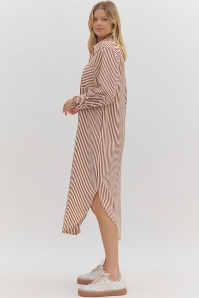 Rust Stripe Dress
