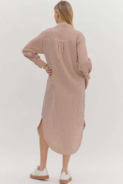 Rust Stripe Dress
