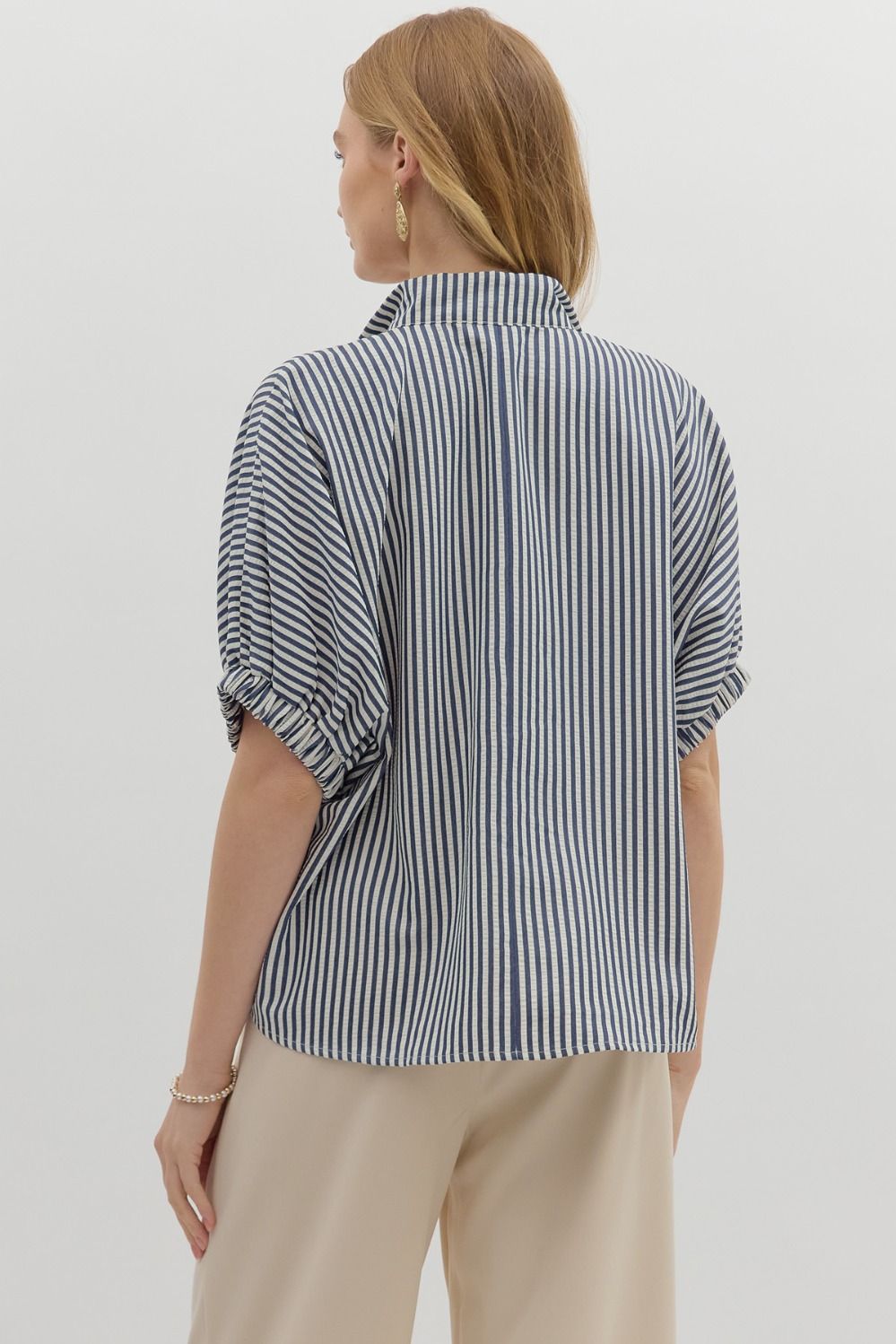 Navy Stripe Top