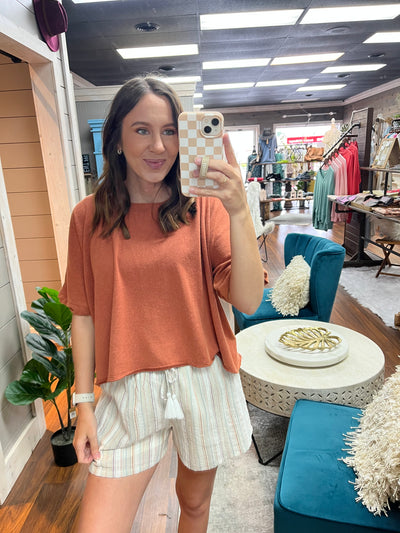 Lovely Moments Rust Top