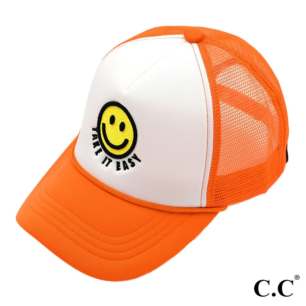 Take It Easy Trucker Hat (Orange)